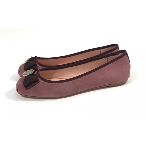 Kate Spade Fontana Too Suede Ballet Flats Bow Shoe - Picture 3 of 8